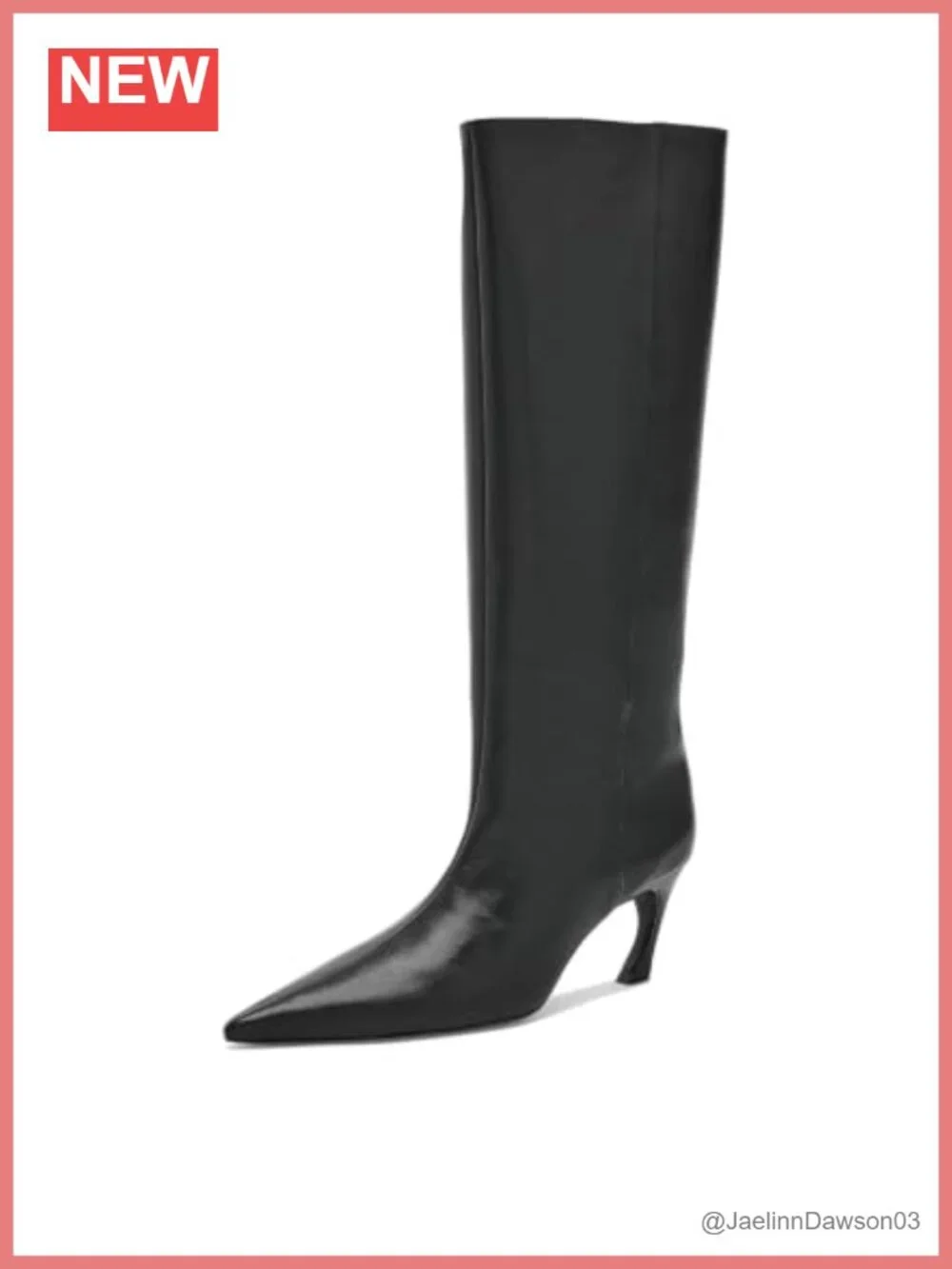 Leather Over-the-Knee Boots Mid-Heel Pull-On Pointed Toe Suede